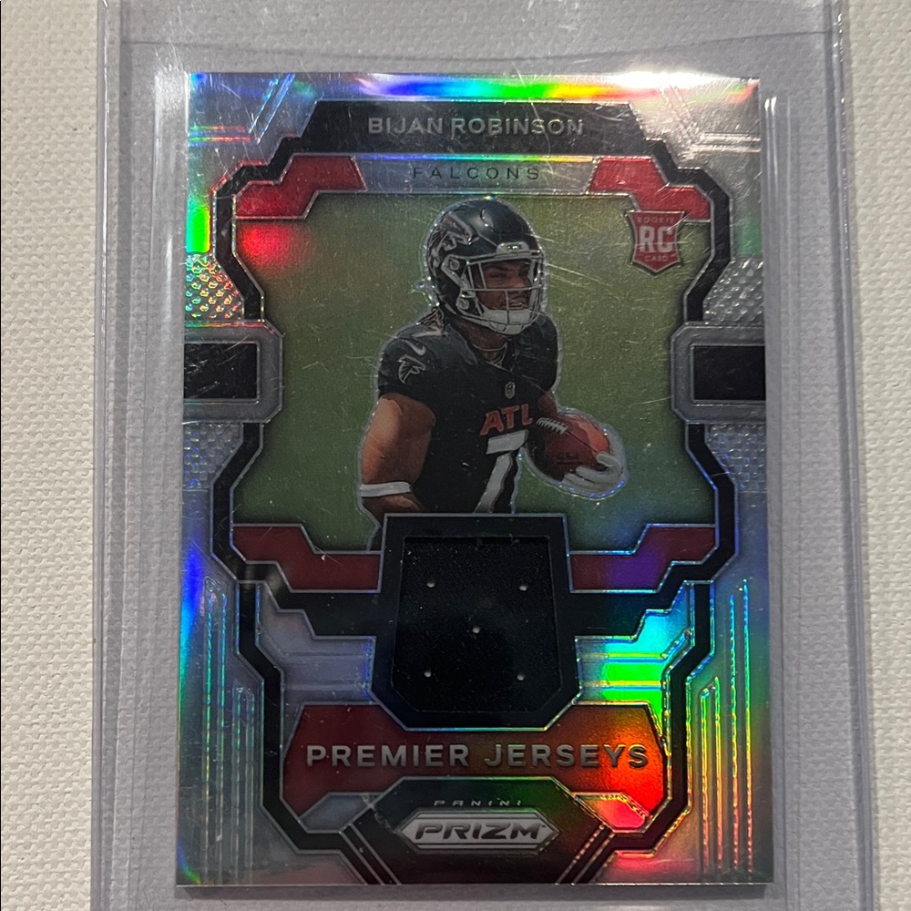 2023 (RC) Bijan Robinson Panini Prizm Premier Jerseys Silver - #PJ-BR